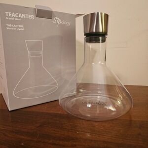 Sipology Teacanter Glass Decanter with Stainless Steel Spout Tea Sangria Wine